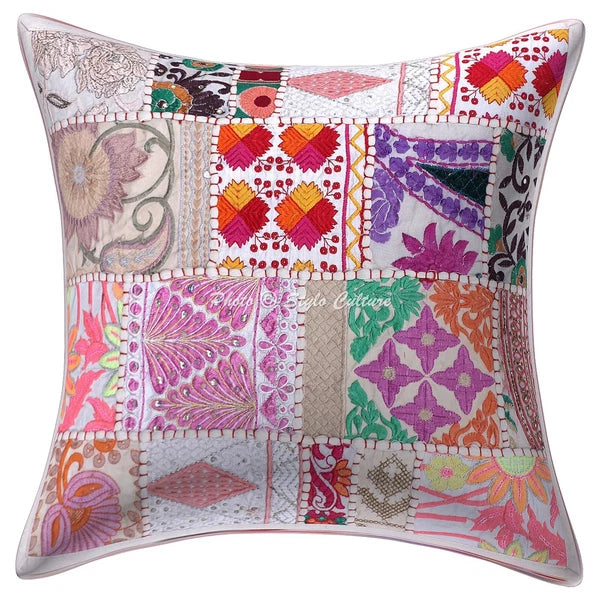Vintage Handwoven Pillow Cases Floor Patchwork Home Art Car Boho Cushion Cover