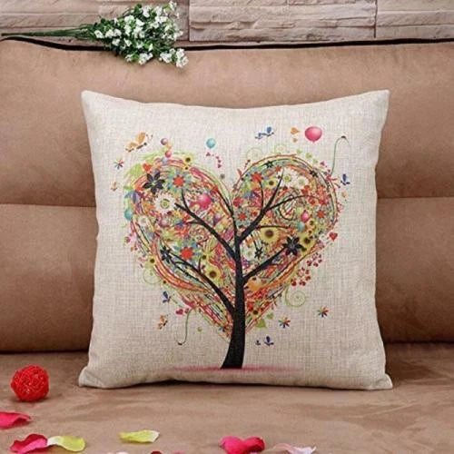 50Pcs Linen Sublimation Blank Pillow Case Throw Cushion Cover Sofa Car Bed Decor