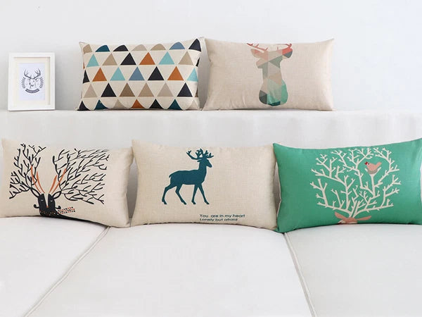 100Pcs 8"x16" Sublimation Blank Linen Pillow Case Sofa Car Waist Cushion Cover