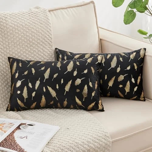 Pack of 2 Decorative Throw Pillow Covers 12x20 Inch for Couch Bed Sofa,