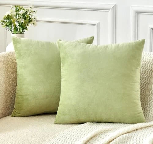 Throw Pillow Covers Sage Green Set of 2 18x18 18" x 18" (Pack of 2) Sage Green1
