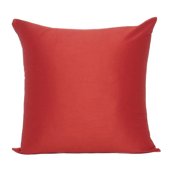 Cover Solid Color Sofa Pillow Case Cushion Square Home Decor Soft Red Size 18x18