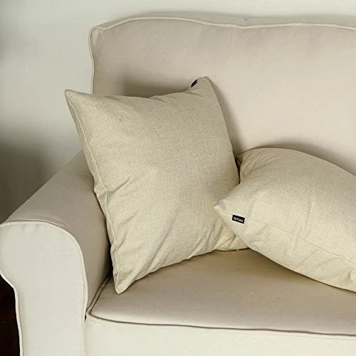 Set of 2, Decorative Linen Bed Throw Pillow Case, Sofa Durable Modern