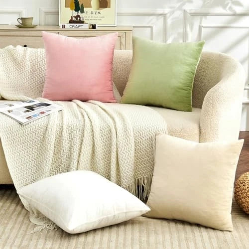 Throw Pillow Covers Sage Green Set of 2 18x18 18" x 18" (Pack of 2) Sage Green1