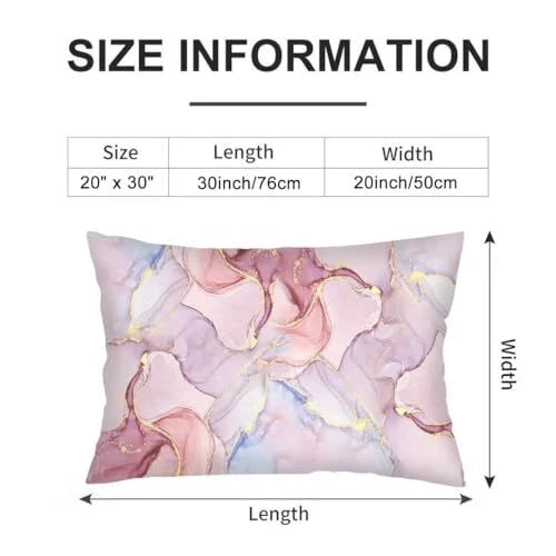 Throw Pillow Cover Queen Size Set of 2,Gold Abstract Modern Decorative Pink