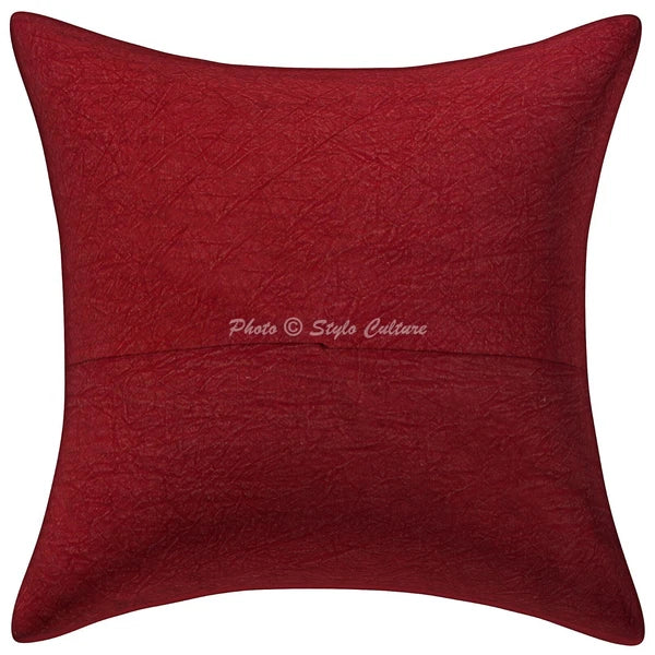 Pillow Cover Mirrored Embroidered Decor Car Sofa Cushion Case 16 x 16 in