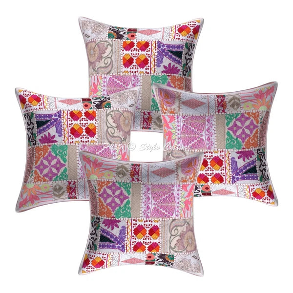 Vintage Handwoven Pillow Cases Floor Patchwork Home Art Car Boho Cushion Cover