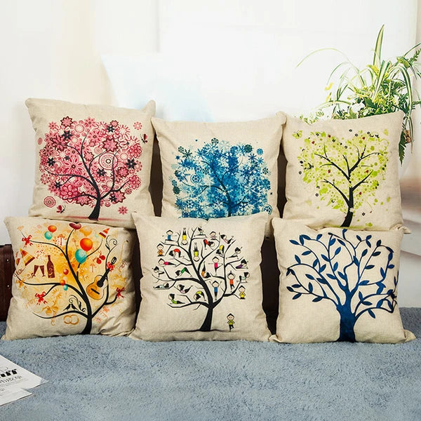 10Pcs DIY 3D Sublimation Blank Linen Pillow Case Home Sofa Waist Cushion Cover