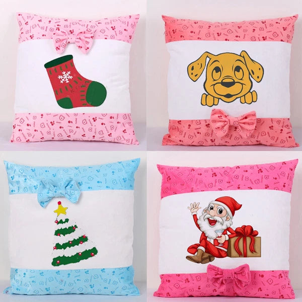 10Pcs Blank Pillow Cover Sublimation Cushion Case Soft DIY Home Sofa Car Decor